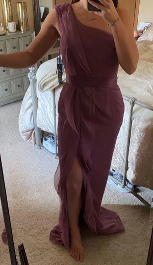 Vera Wang Plumb Dress thumbnail 1