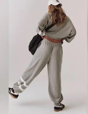 NWT Free People Movement All Star Logo Pants In Heather Gray White Combo $98 MSRP No refunds or cancellation’s thumbnail 5