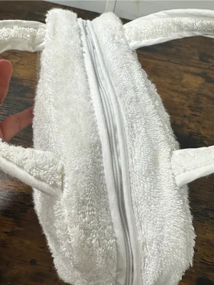 Dior White Plush Tote with Blue J'ADORE DIOR Logo thumbnail 8