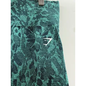 Gymshark Adapt‎ Animal Seamless Shorts Womens XXL Green Teal Biker Scrunch B2A1F thumbnail 2