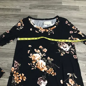 Maurices Floral Navy Blue Long Sleeve Shirt; small women’s; New thumbnail 6