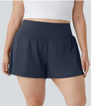 Halara Womens 2X Navy Blue Athletic Skort With High-Waist Design And Built-In Sh thumbnail 1