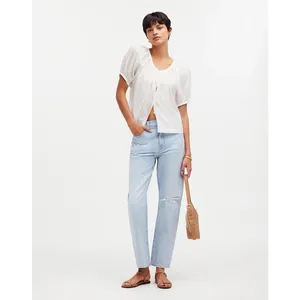 Madewell The Tall 90s Straight Classic Crop Jean Fitzgerald Wash Casual T28 NWT thumbnail 2