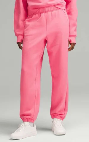 Lululemon Scuba Oversized Fit Fleece Jogger Pants Sakura Pink Large NWT thumbnail 1