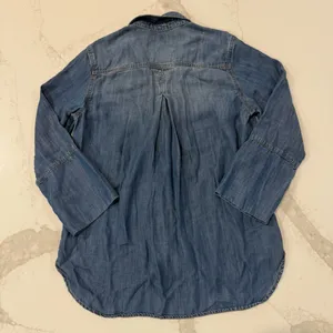 Cloth & Stone x Anthropologie Chambray Button Up Popover Top Women’s Small Blue thumbnail 6