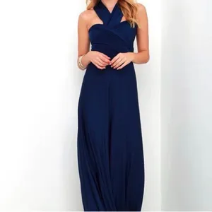 Lulu's Blue wrap Maxi Dress thumbnail 4