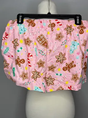Old Navy - Pink Candied Ginger Printed Flannel Pajama Shorts thumbnail 2