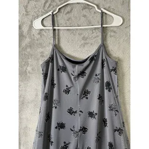 Vintage Y2K‎ Black Sheer Rose Dress Mesh Grunge Goth Large Indie Dark Romance thumbnail 4