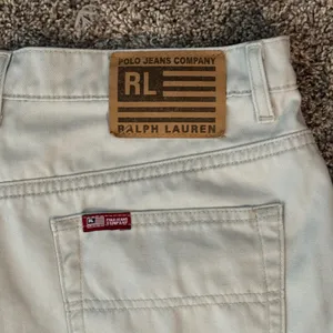 Vintage Polo Jeans Co Ralph Lauren Saturday Shorts Womens 10 White Denim Y2K thumbnail 3