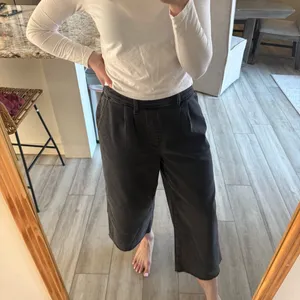 Madewell Black Wide Leg Pull On Pants Elastic Waist Size M thumbnail 2