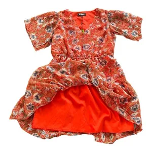 SAM EDELMAN Country Paisley Floral Aline Ruffle Hem Mini Dress Size 10 NEW thumbnail 4