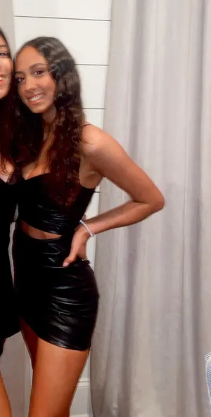 Zara black leather mini dress thumbnail 1