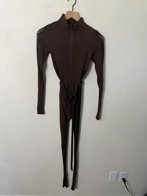 Poster Grl Brown‎ Future Leaders Sport Jumpsuit Womens Size XS thumbnail 2
