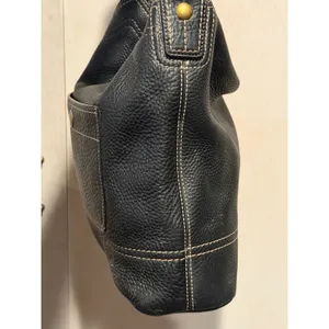 Coach Chelsea Black Pebbled Leather Hobo Shoulder Bag 10948 Turnlock Vintage Y2K thumbnail 11