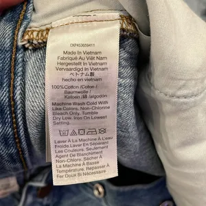 High-Rise Long Denim Shorts in Brightwater Wash thumbnail 11
