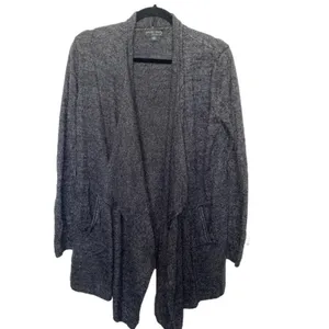 Barefoot Dreams Gray‎ / Black Cardigan Small/ Medium thumbnail 9