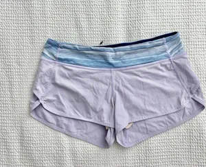 Lululemon Speed Short *4-way Stretch Lilac / Wave Twist Lilac Caspian Blue thumbnail 4