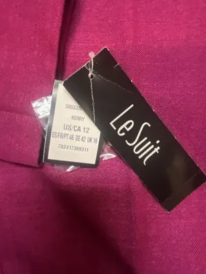 Le Suit Women's Three-Piece Pant Suit with Scarf Wild Rose Size 12 thumbnail 14