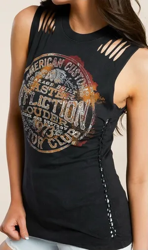 New. Affliction black tee. Small. Retails $58 thumbnail 1
