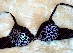 5/$25 Animal print & polka dot bra underwire lightly padded 36A thumbnail 1