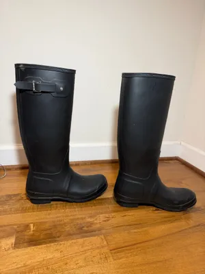 Hunter Rain Boots Tall Matte Black Original thumbnail 3