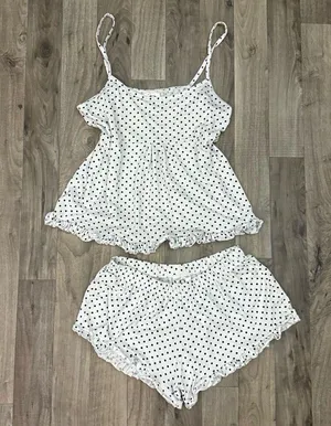 Brandy Melville Vintage y2k polka dot loungewear pajama cami set thumbnail 1