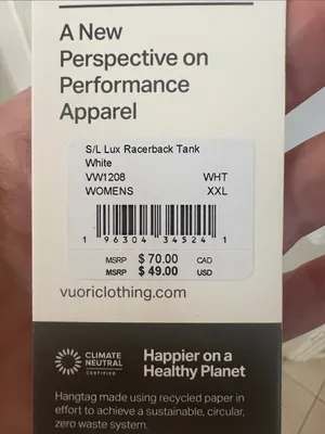 Vuori White Lux  Racerback Tank Top thumbnail 5