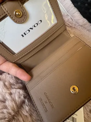 NWT Coach X Peanuts Snap Wallet In Signature Canvas With Snoopy Print CBN32 thumbnail 5