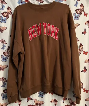 New York oversized crew Brown Size L thumbnail 1
