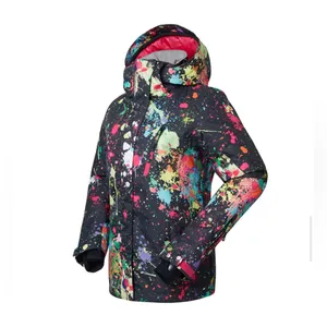 GSOU SNOW Paint Splatter Snowboarding Insulated Jacket Size XS Regular Fit NWOT thumbnail 6