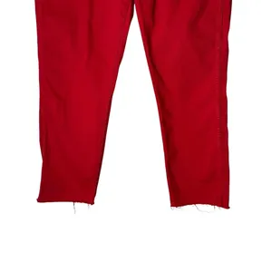 AMO Easy‎ Army Trouser Women 29 Red Raw Hem Patch Pocket Straight Leg Preppy thumbnail 5