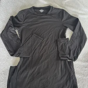SKIMS Fits Everybody crew Neck long sleeve Dress, BLACK, Large , $88 thumbnail 6