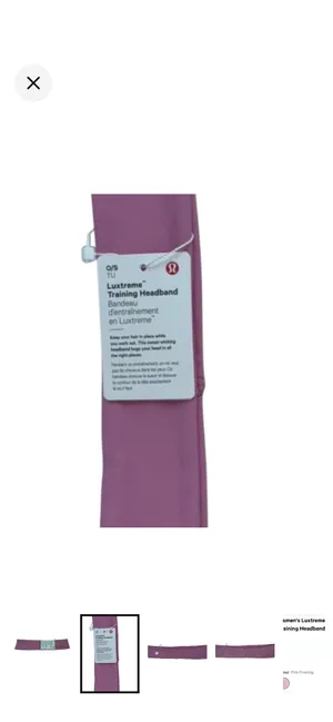 Lululemon Womens Luxtreme Training Headband Pink Frosting thumbnail 14