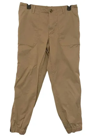 Quince Organic Stretch Cotton Twill Utility Jogger in Light Khaki Women's Size 8 thumbnail 1