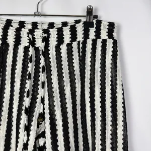 Boutique Isabella Rose Ships Ahoy‎ Black & White Stripe Cover Up Pants S thumbnail 4