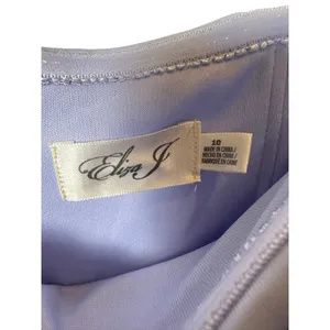 Eliza J Periwinkle Blue Embellished Puff Shoulder Maxi Dress Gown thumbnail 6