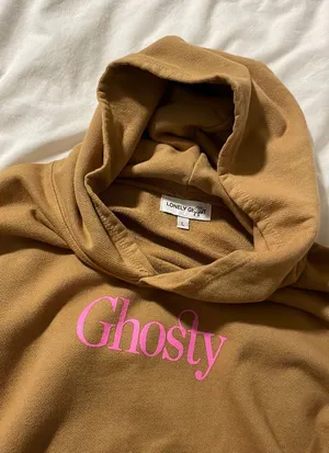 Lonely Ghost Brown Hoodie thumbnail 4