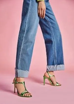 Christmas green t strap stiletto heels size 9 shiny thumbnail 12