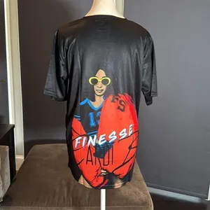 Unisex Women’s Men’s Cardi-B Finesse Black Short Sleeve T-Shirt Size M NEW thumbnail 3