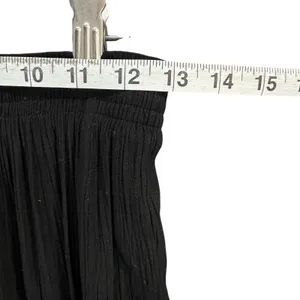 Vintage Key Lime Pie Pants Womens M Black Beaded Fringe High Rise Boho Festival‎ thumbnail 5