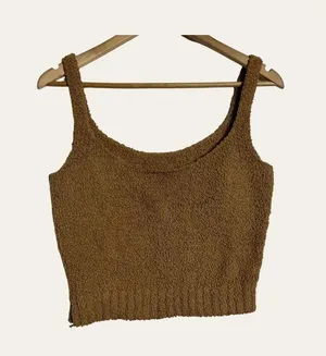 SKIMS Brown Cozy Knit Sleeveless Tank Top Size S/M thumbnail 2