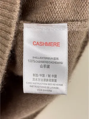100% Cashmere V-Neck Sweater Vest Taupe Brown Sleeveless Quiet Luxury S M thumbnail 2