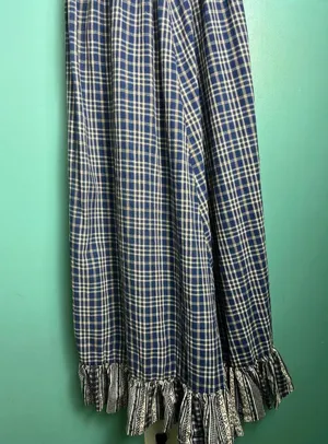 Vintage 80s/90s Nina Piccalino Plaid Prairie Dress – Cottagecore Made in USA thumbnail 5