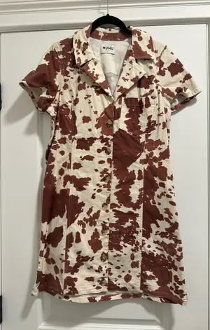 Show Me Your Mumu Cowprint Dress thumbnail 1