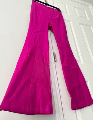 Linen Blend Flare Pants, Size 6 thumbnail 8