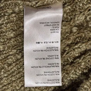 Free People Cardigan Sunset Drive Slub Academia Cottage Oversize Olive Large thumbnail 7