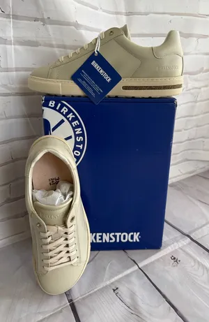 Birkenstock Unisex Bend Low Leather Sneaker in Oyster - US L7 M5 / EUR 38 Narrow thumbnail 1