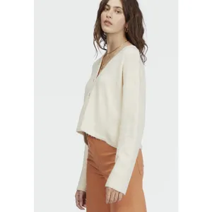 Billabong White Cap Short N Sweet Cropped Cardigan Sweater Size Medium thumbnail 14