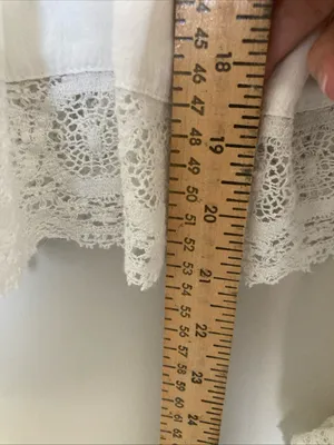 Free People Take It Easy Ruffle Lace Blouse M Boho Read thumbnail 11