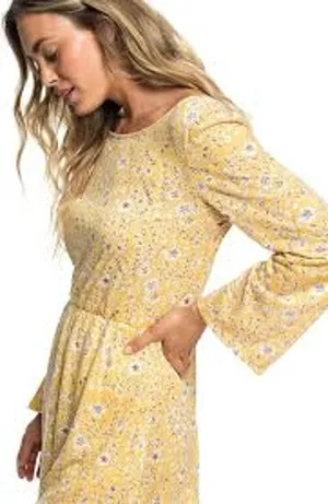 ROXY Beach Chiller Mini Long Sleeve Romper Size Small S FEMININE SOFT GIRL thumbnail 1